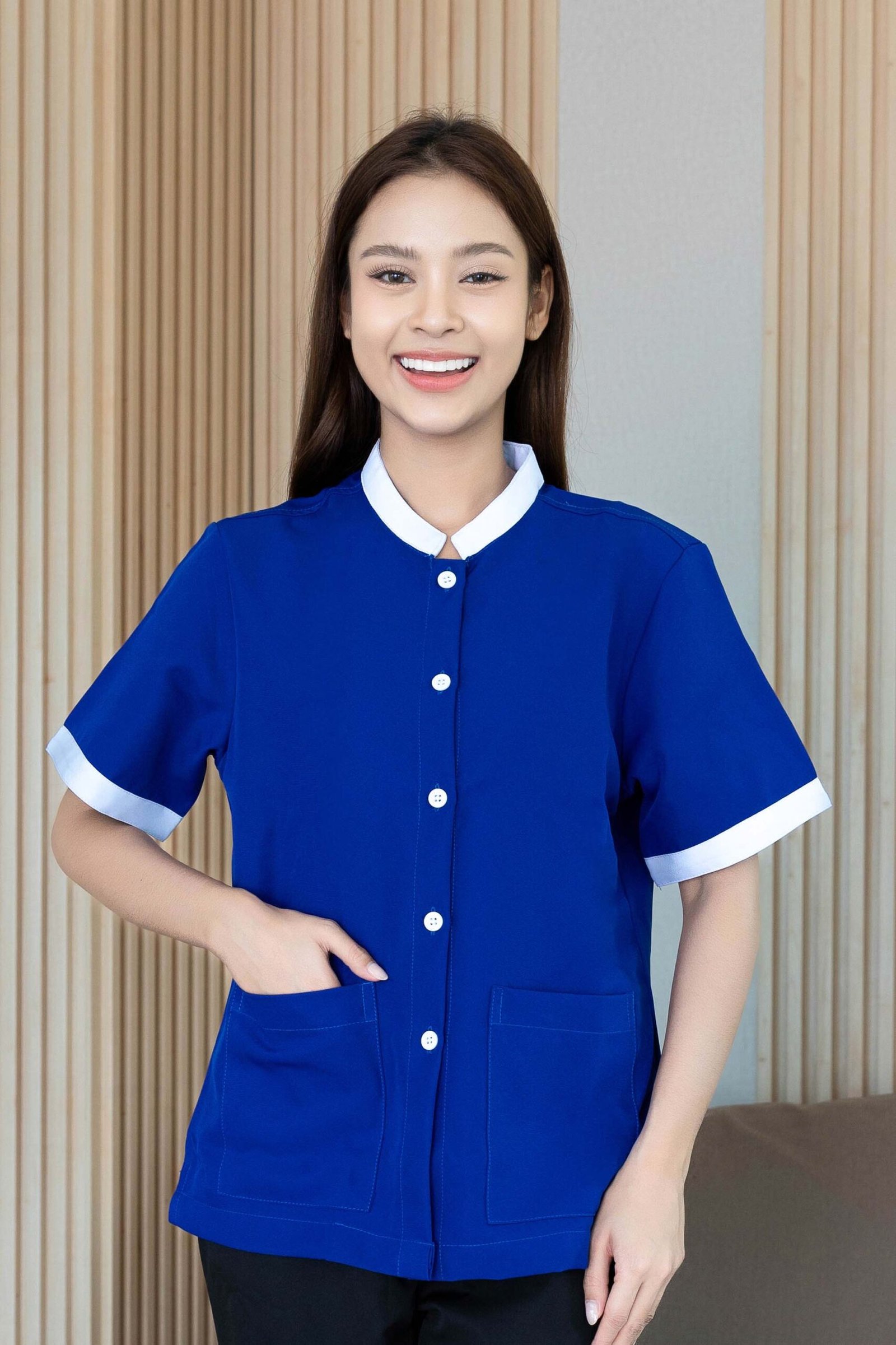 เสื้อแม่บ้านคอจีน - Image 7