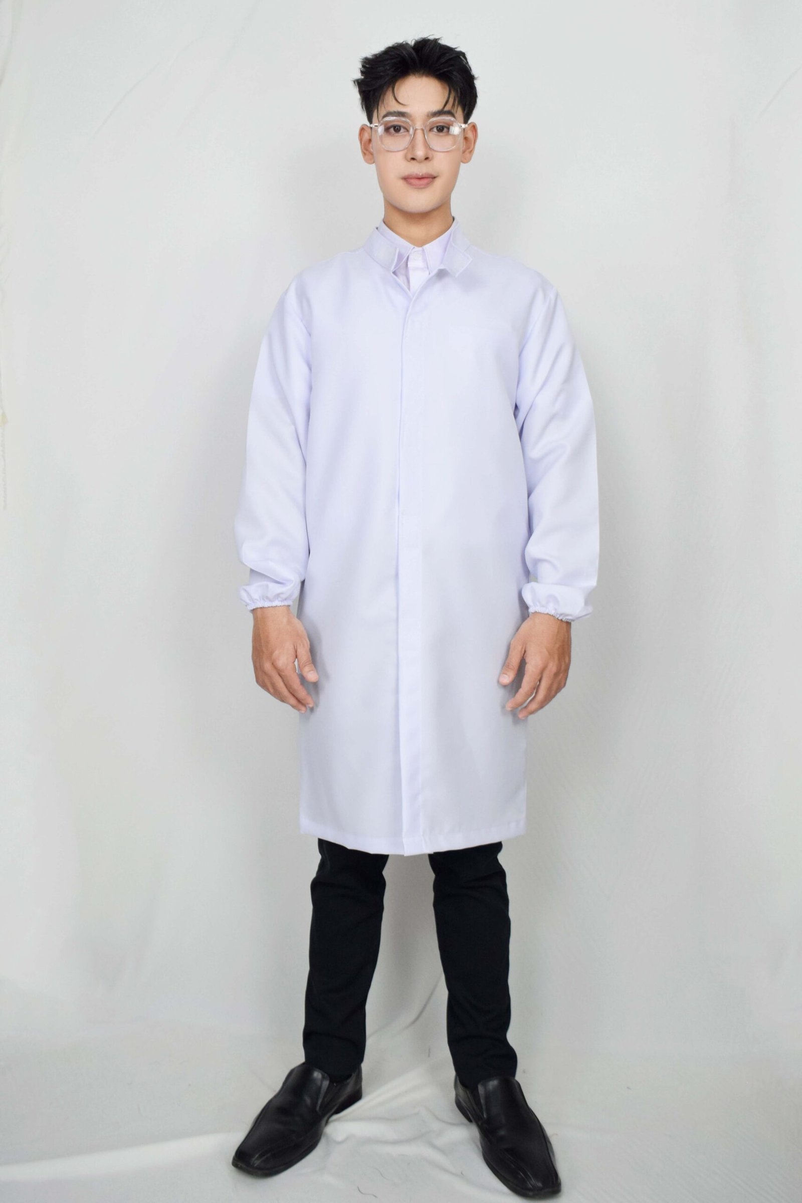 เสื้อกาวน์คอจีน แขนยาว ตัวยาว - Image 4