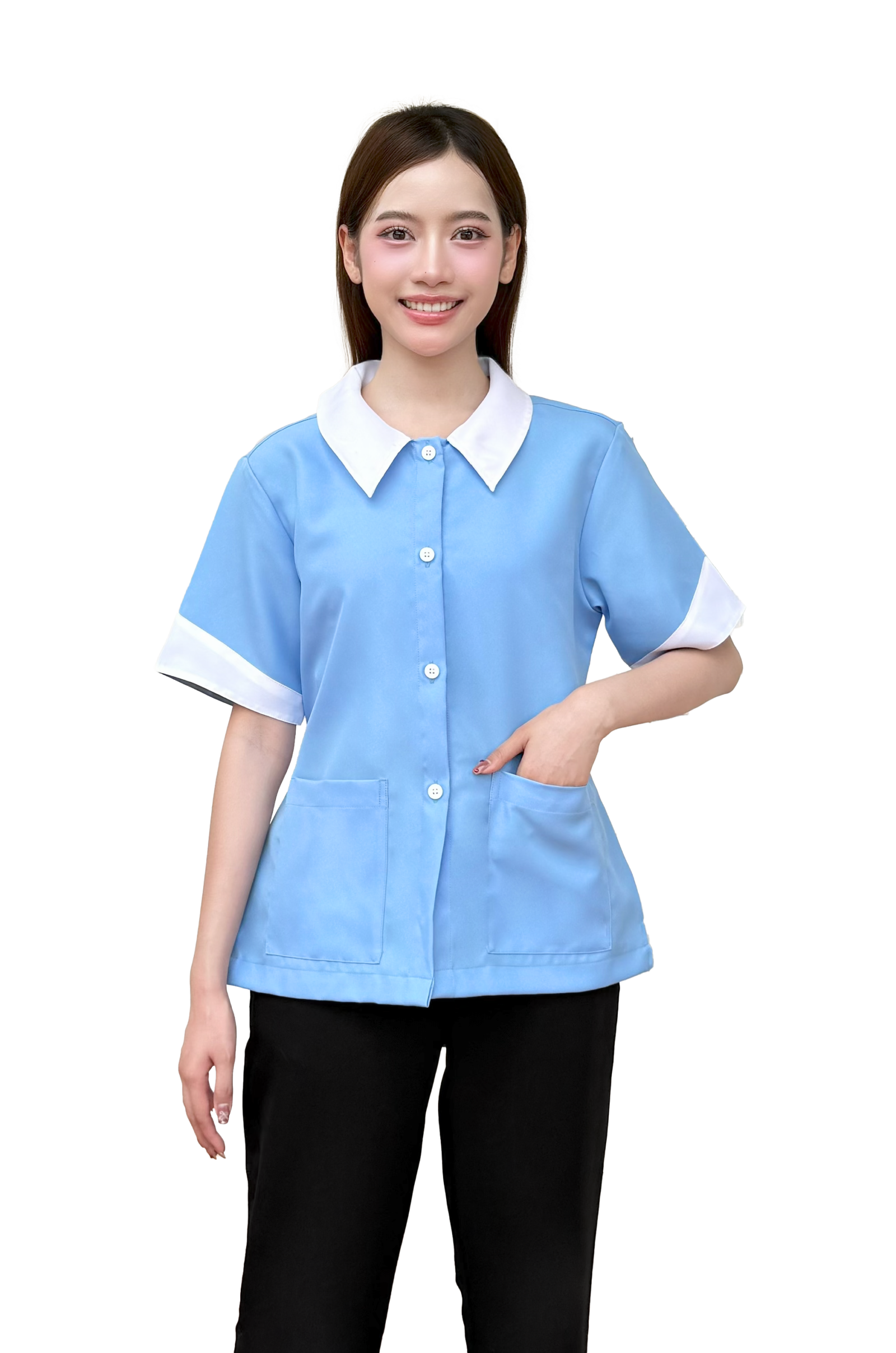 เสื้อแม่บ้านคอบัวแหลม - Image 10