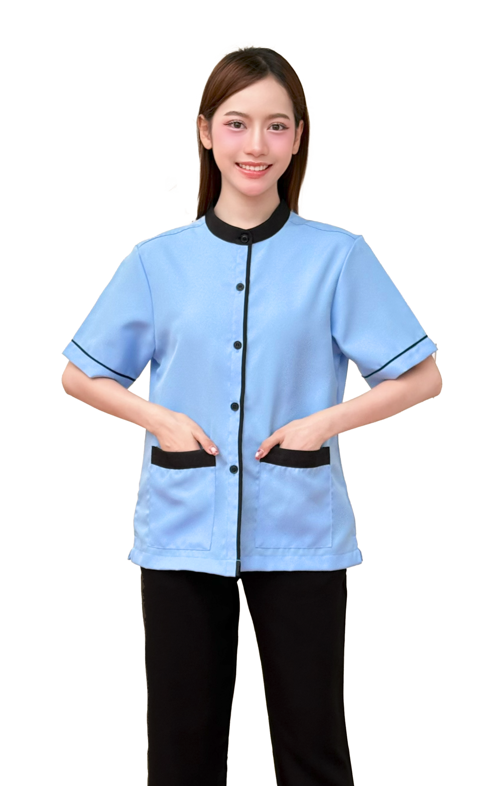 เสื้อแม่บ้านคอจีนรอบคอ - Image 11