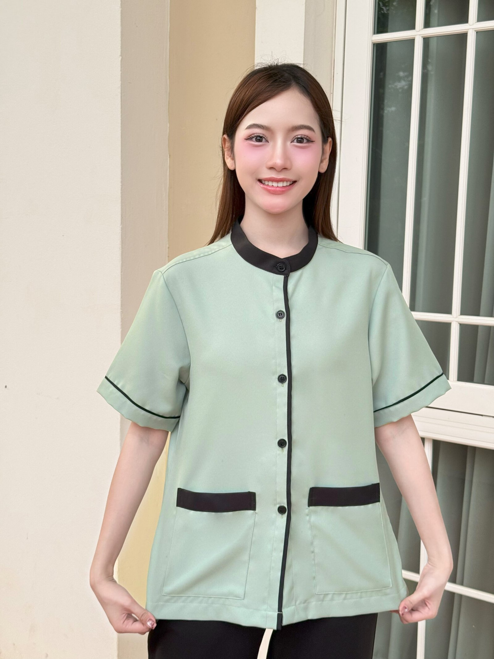 เสื้อแม่บ้านคอจีนรอบคอ - Image 13