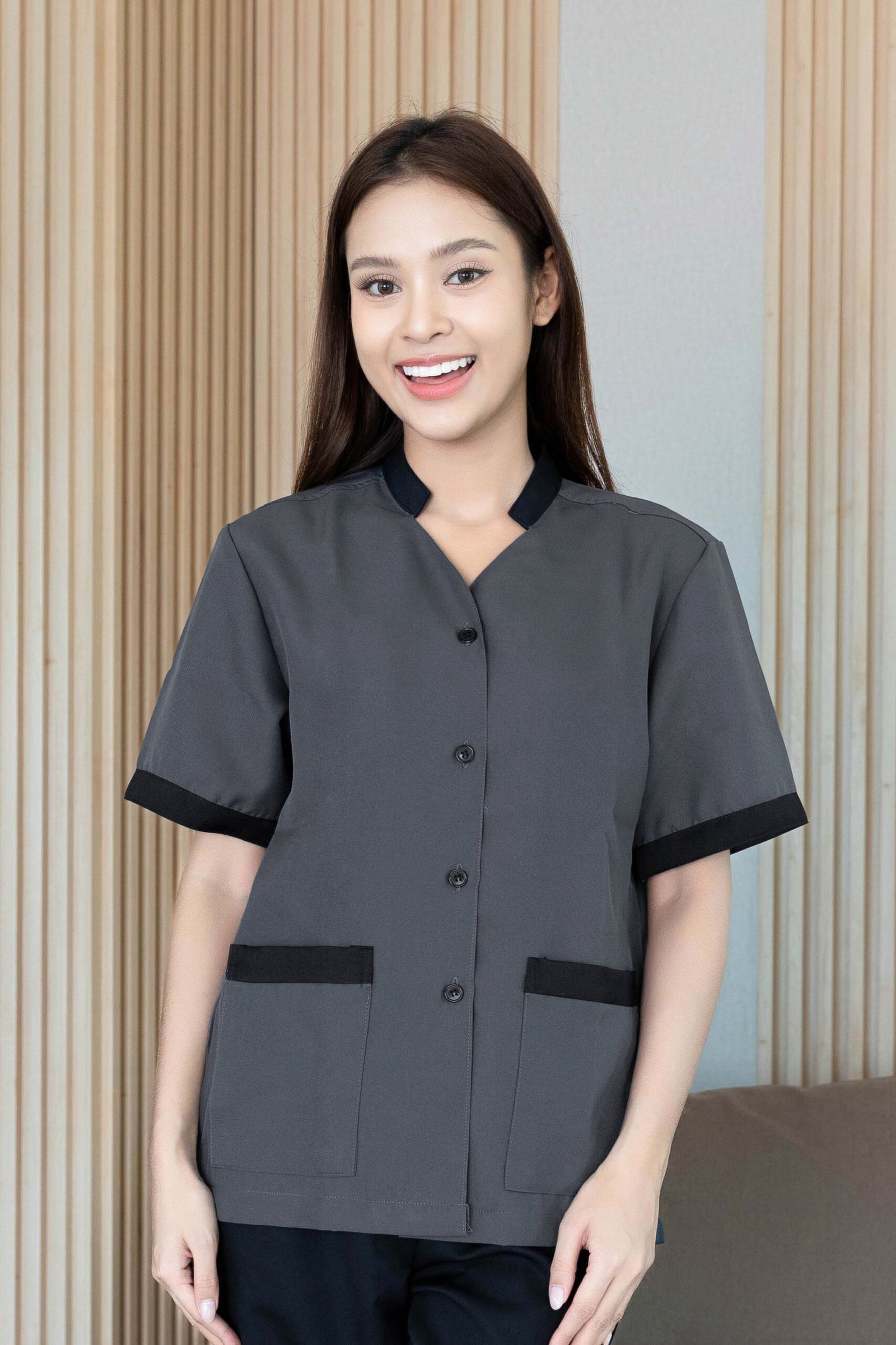 เสื้อแม่บ้านคอจีนวี - Image 10