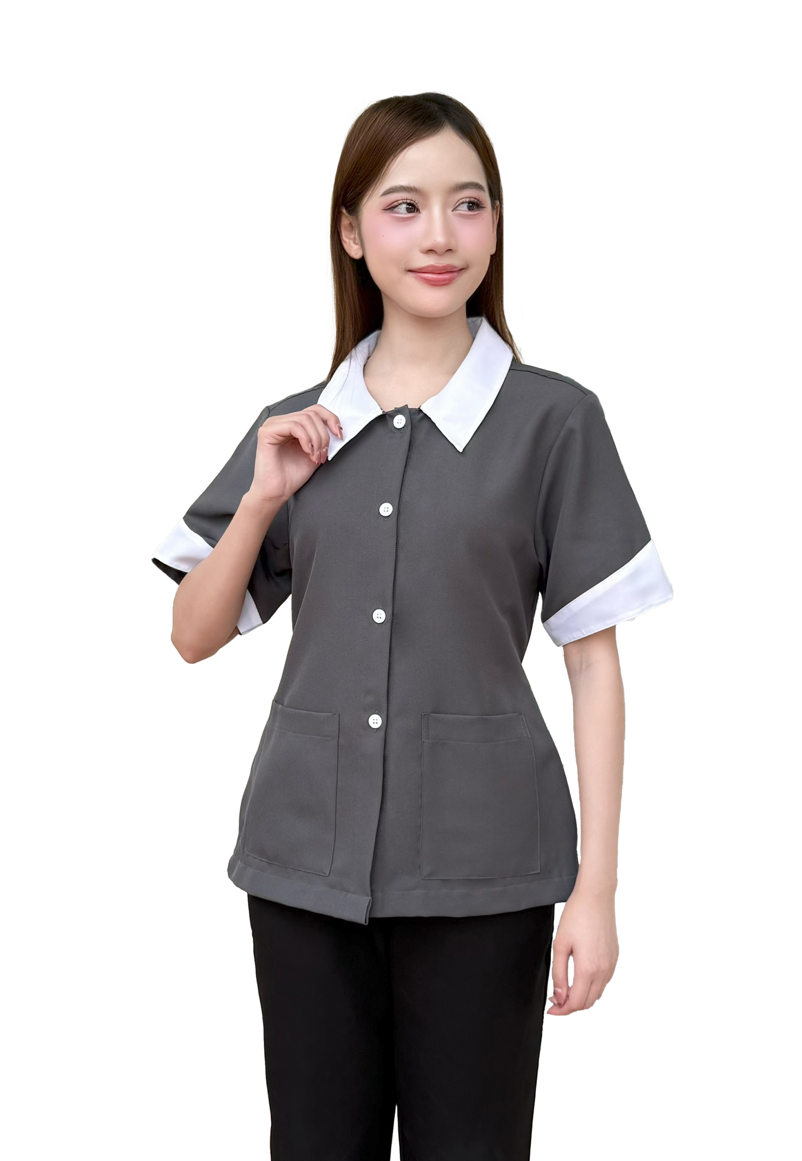 เสื้อแม่บ้านคอบัวแหลม - Image 7
