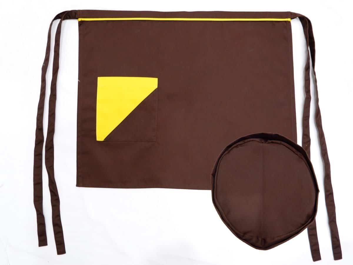 ผ้ากันเปื้อนครึ่งตัวพร้อมหมวกเชฟ ชุดเดียวกัน — The Bow Uniform