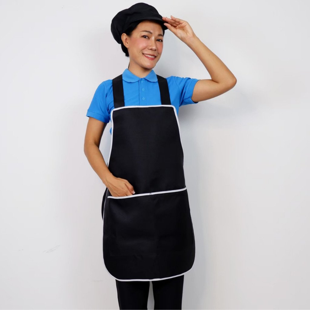 เซ็ตผ้ากันเปื้อน พร้อมหมวกตาข่าย