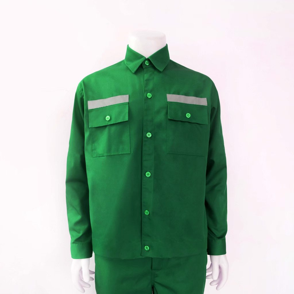 เสื้อช็อปช่าง แขนยาว ผ้าหนา แถบสะท้อนแสง (5 สี) - Image 9