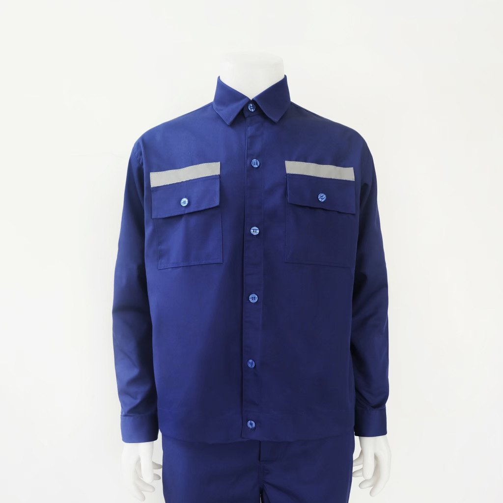 เสื้อช็อปช่าง แขนยาว ผ้าหนา แถบสะท้อนแสง (5 สี) - Image 8