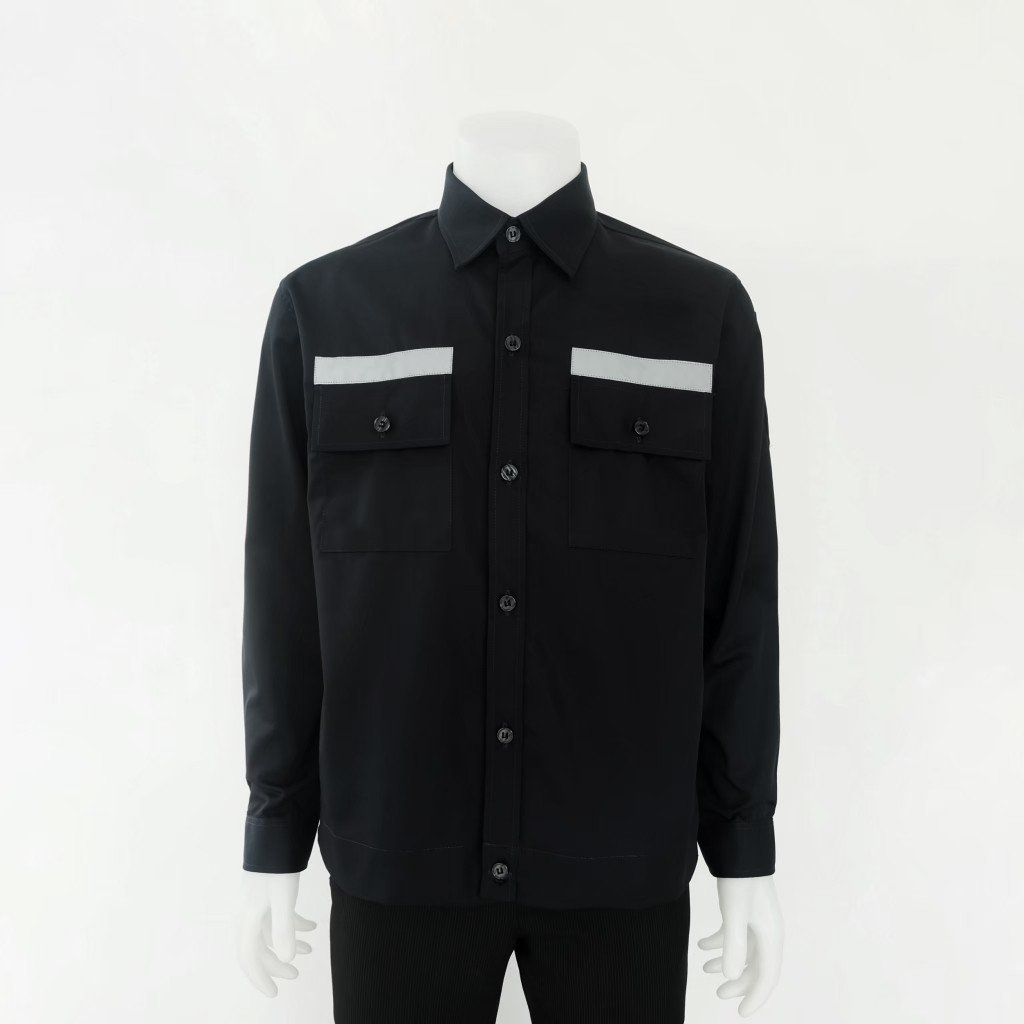 เสื้อช็อปช่าง แขนยาว ผ้าหนา แถบสะท้อนแสง (5 สี) - Image 7