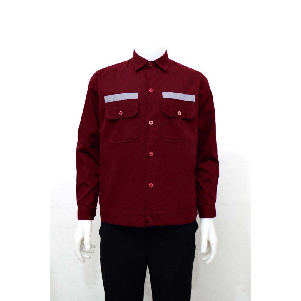 เสื้อช็อปช่าง แขนยาว ผ้าหนา แถบสะท้อนแสง (5 สี) - Image 10