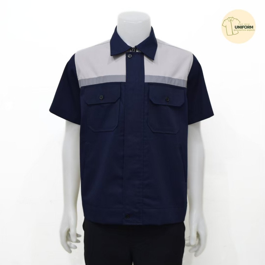 เสื้อช็อปช่าง แขนสั้น แต่งสี - Image 7