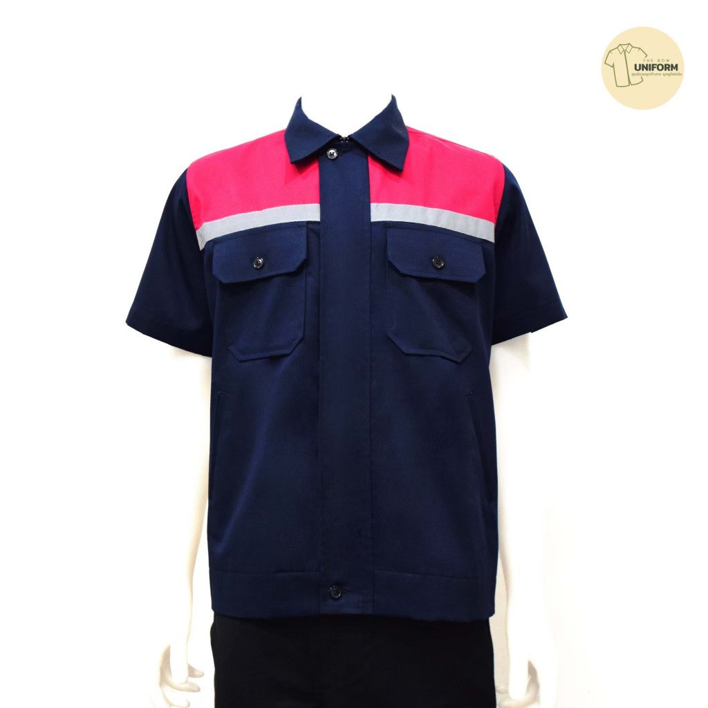 เสื้อช็อปช่าง แขนสั้น แต่งสี - Image 8