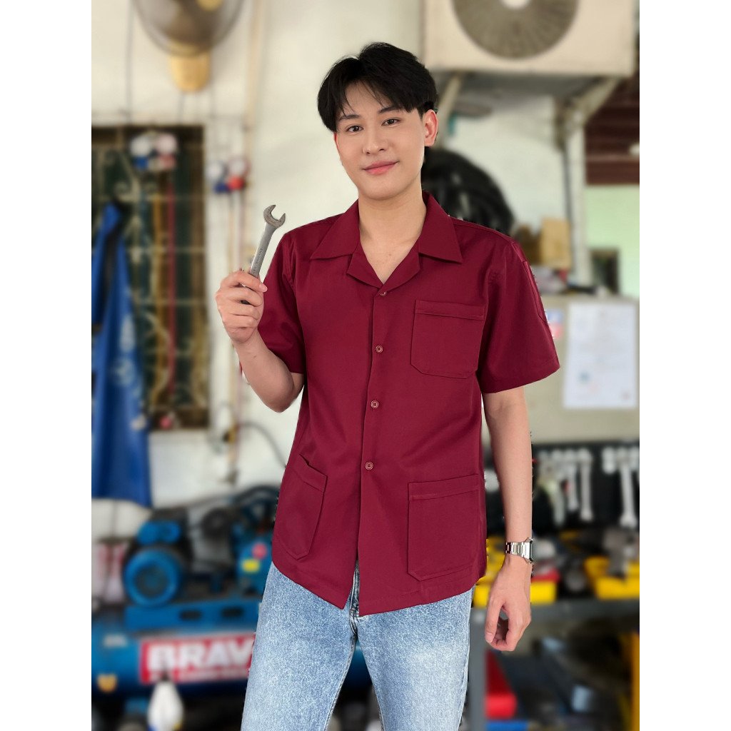 เสื้อช็อป มินิมอล แขนสั้น 11 สี - Image 6
