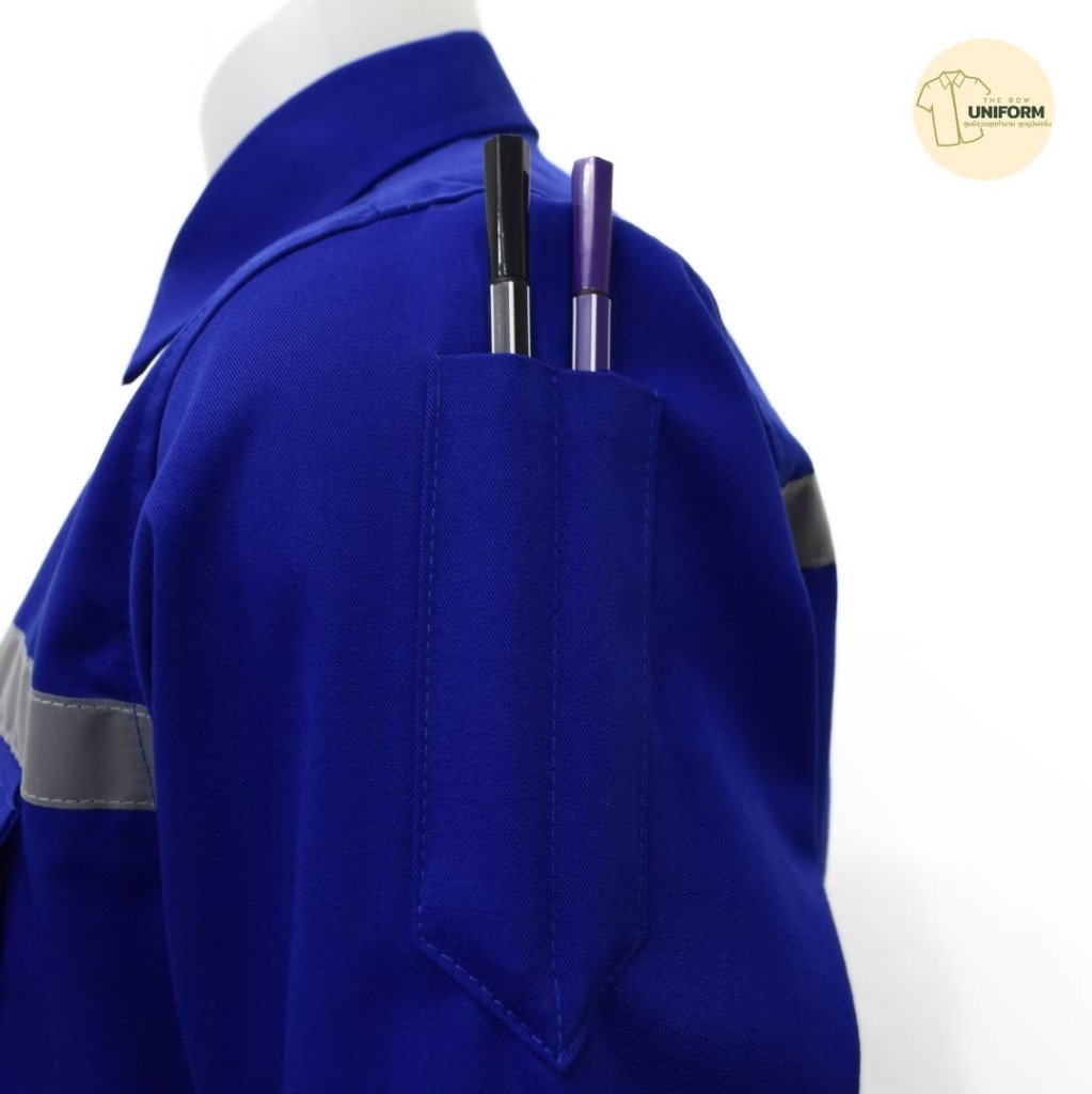เสื้อช็อปช่าง แขนยาว แถบสะท้อนแสง (3 สี) - Image 5