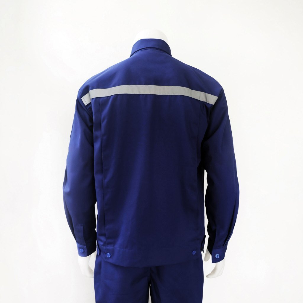 เสื้อช็อปช่าง แขนยาว ผ้าหนา แถบสะท้อนแสง (5 สี) - Image 4