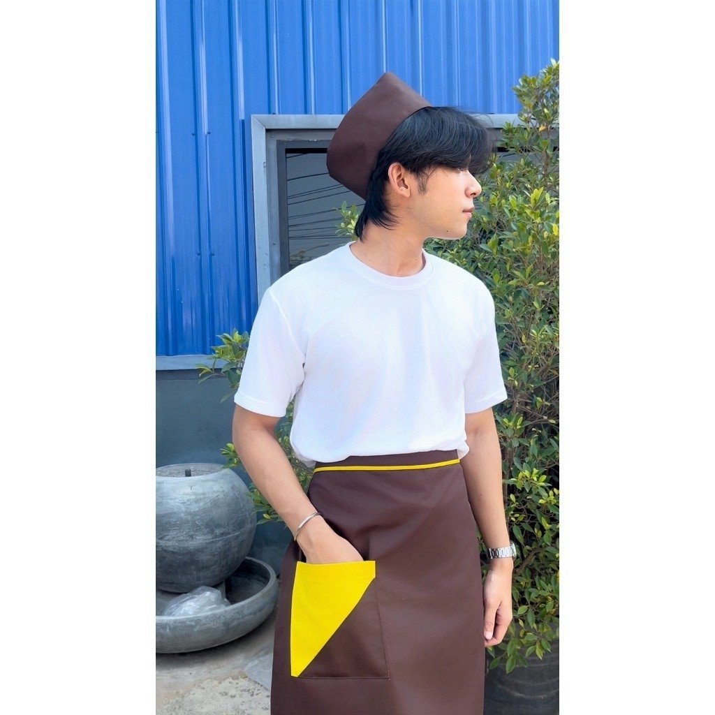ชุดเซ็ตผ้ากันเปื้อน พร้อมหมวกเชฟ